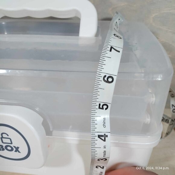 Clear box for medical/health and beauty etc with Handle and turning clasp 2trays - Picture 10 of 10